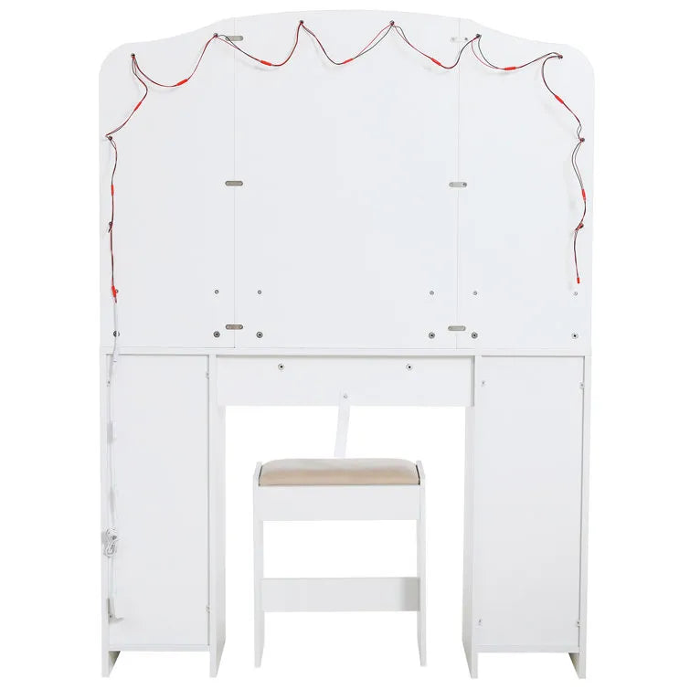 Areena Vanity Set with Stool and Mirror