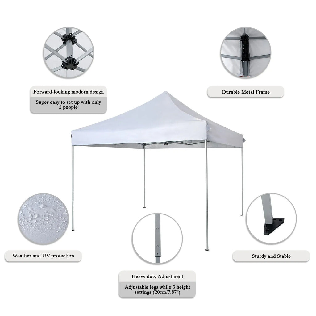 10' x 10' Instant Commercial Canopy Straight Leg