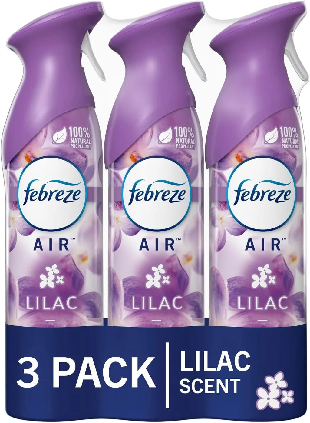 Febreze Air Fresheners, Room Fresheners, Odor-Fighting Air Effects, Lilac Scent , 8.8 oz. Aerosol Can, (Pack of 3) , Air Freshener Spray