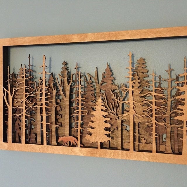 Forest Wildlife -  Handcrafted Art | Uncommon Art | 3D Art | Unique Art| All Natural Art | Rare Art