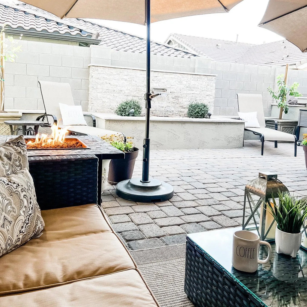 3-Piece Patio L-Shaped Rattan Sectional Sofa Set With Cushions