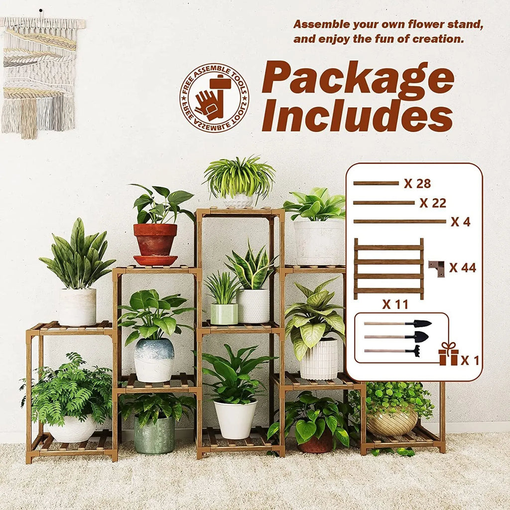 Plant stand indoor plant stand wooden outdoor multi-layer plant stand