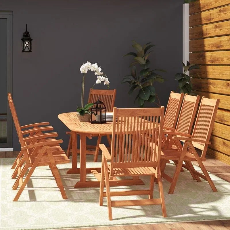 Amabel Oval 8 - Person 67'' Long Dining Set