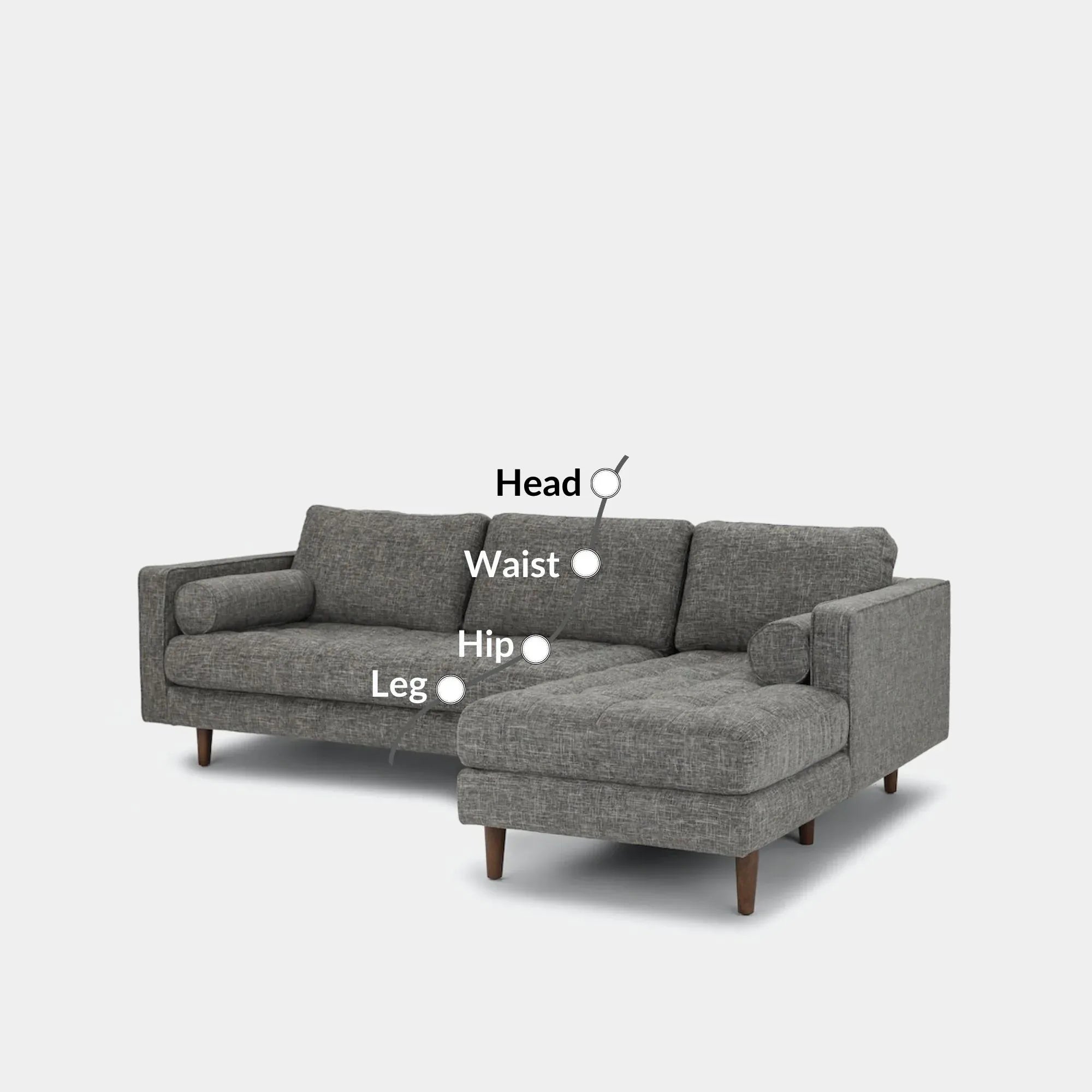 Castle Fabric Sectional Sofa