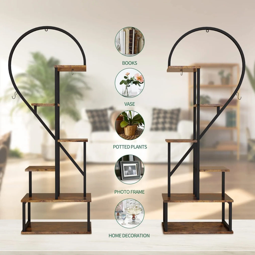 🎍Creative heart-shaped ladder plant frame🎍