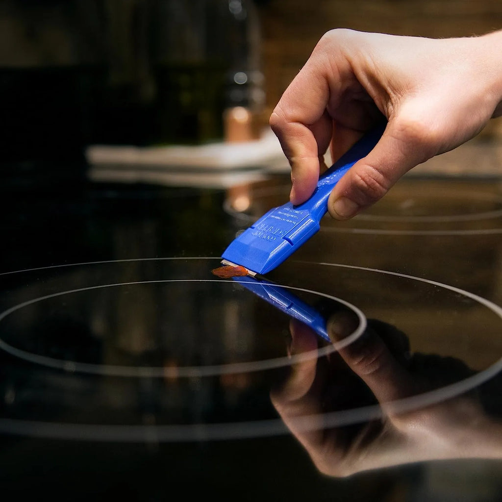 Cerama Bryte Combo Kit POW-R Grip, Scraper, Pad & Removes Tough Stains Cooktop and Stove Top Cleaner for Glass - Ceramic Surfaces, 10 Ounces, 4 Piece