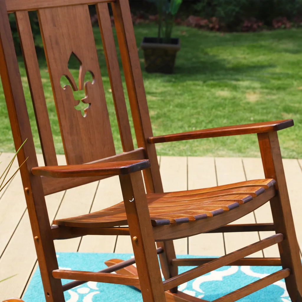 Outdoor & Indoor Wood Rocking Chair Porch Chair