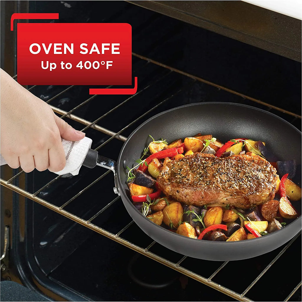 Hard Anodized Nonstick 17 Piece Cookware Set, Black