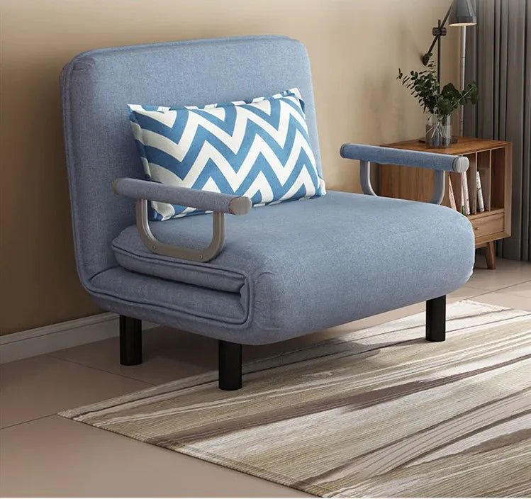 Folding sofa bed leisure recliner fabric breathable lazy sofa