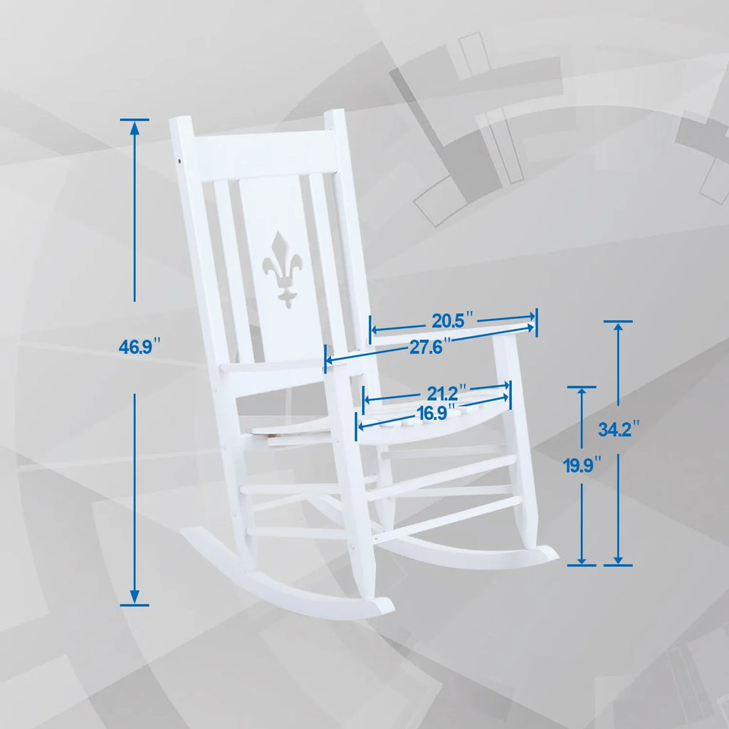 Outdoor & Indoor Wood Rocking Chair Porch Chair