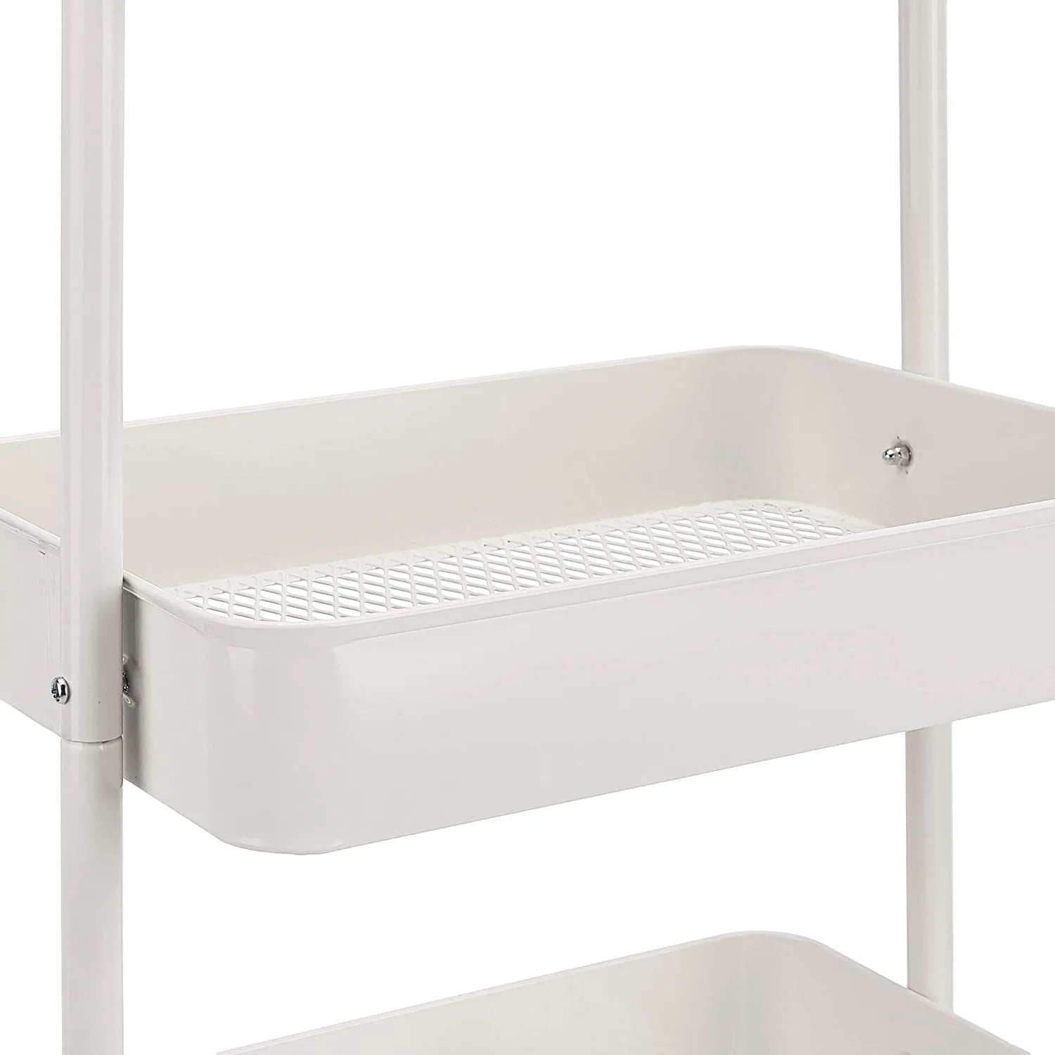 Basics 3-Tier Rolling Utility or Kitchen Cart - White