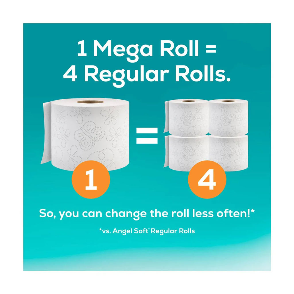 Angel Soft Toilet Paper Mega Rolls, 8 Ct