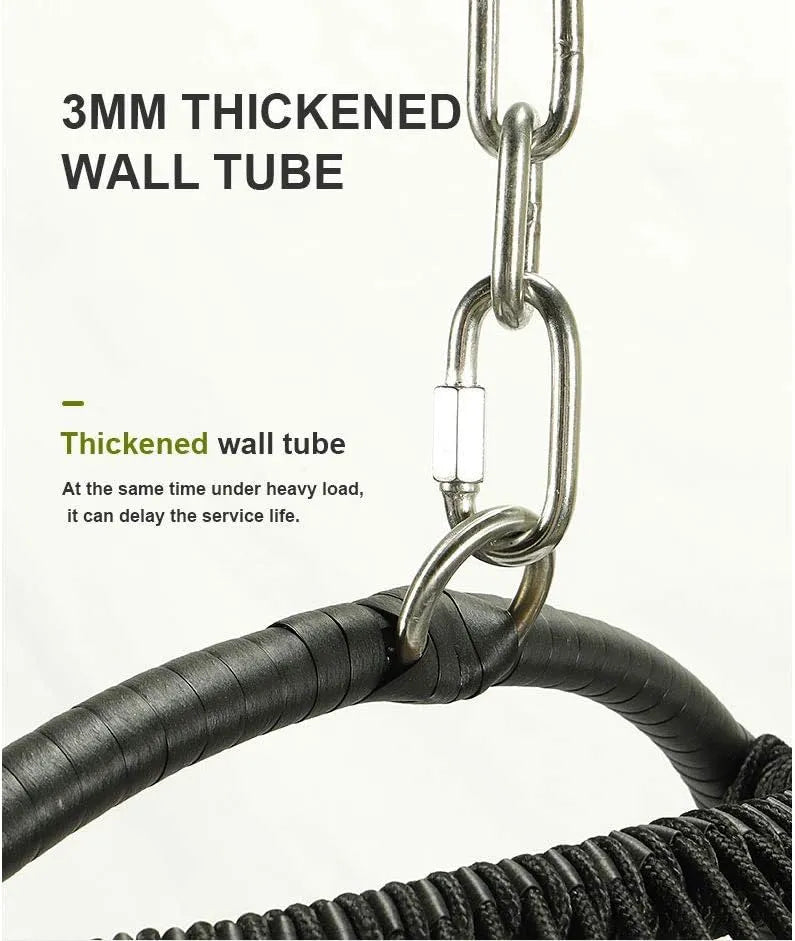 JOYBASE Hanging Egg Chair with Stand, Outdoor Wicker Rattan Egg Swing Chair with Stand and Cushion for Indoor Outdoor Bedroom Patio Garden (Grey/Black)