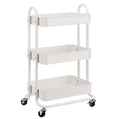 Basics 3-Tier Rolling Utility or Kitchen Cart - White
