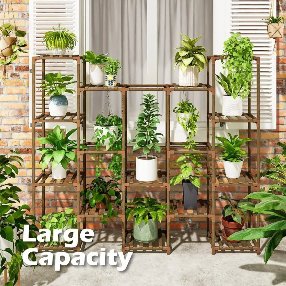 Plant stand indoor plant stand wooden outdoor multi-layer plant stand