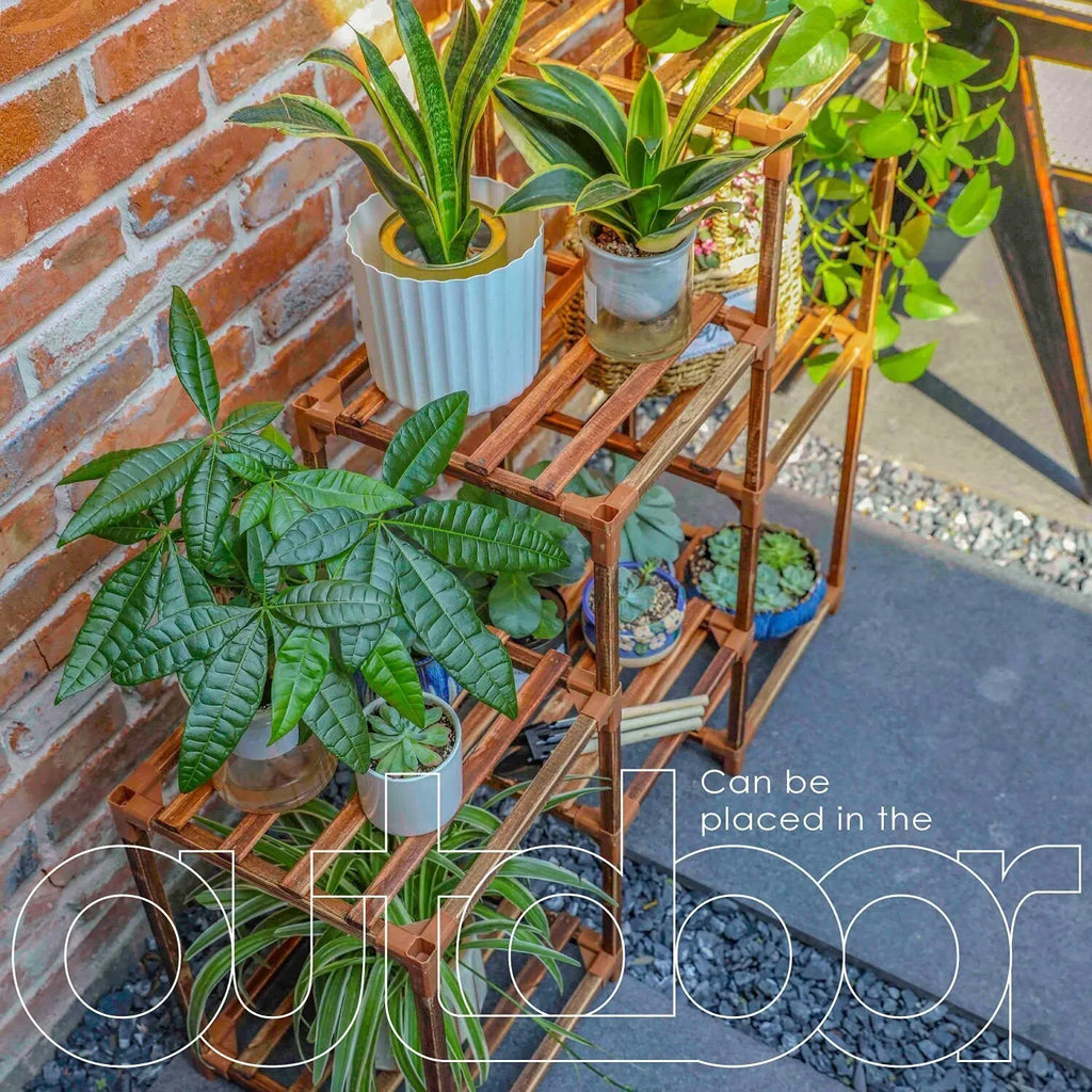 Plant stand indoor plant stand wooden outdoor multi-layer plant stand
