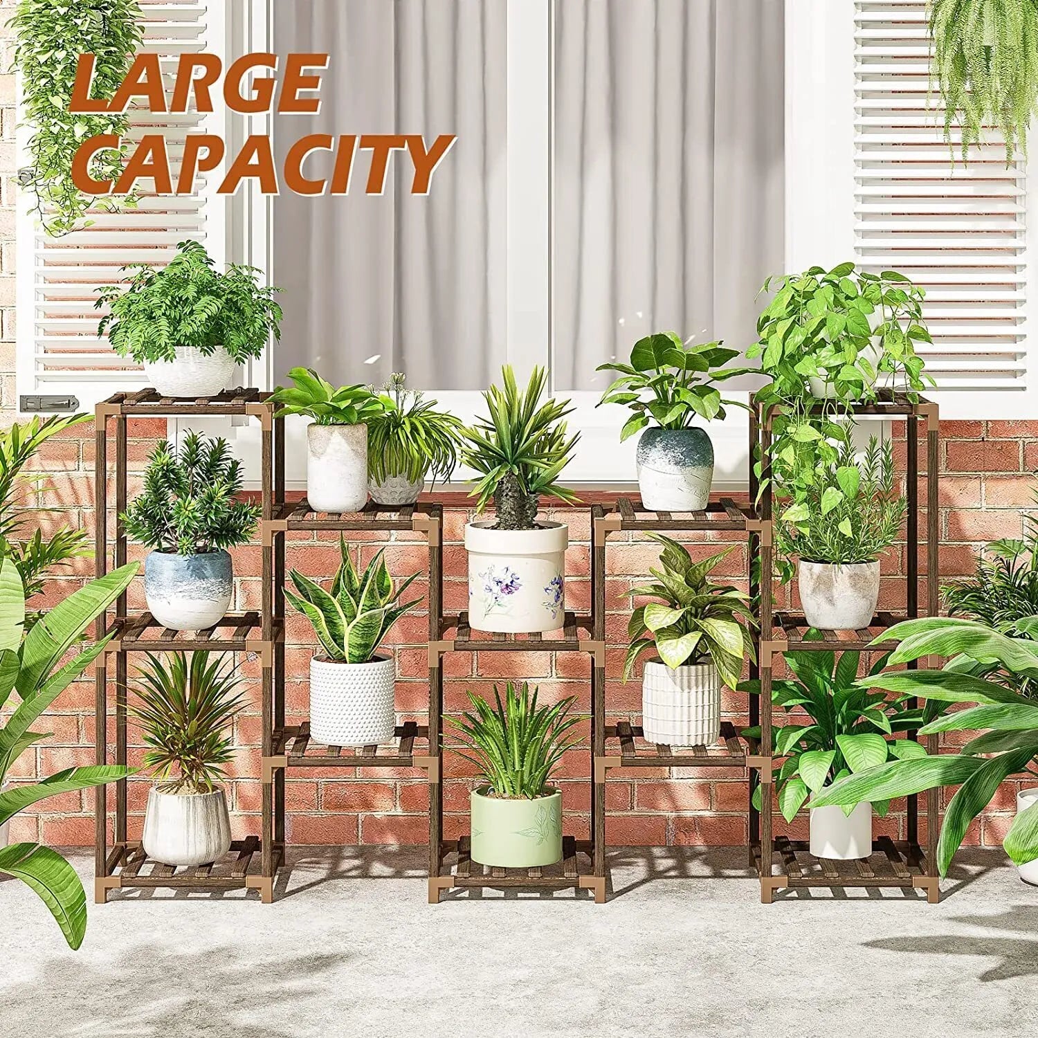 Plant stand indoor plant stand wooden outdoor multi-layer plant stand
