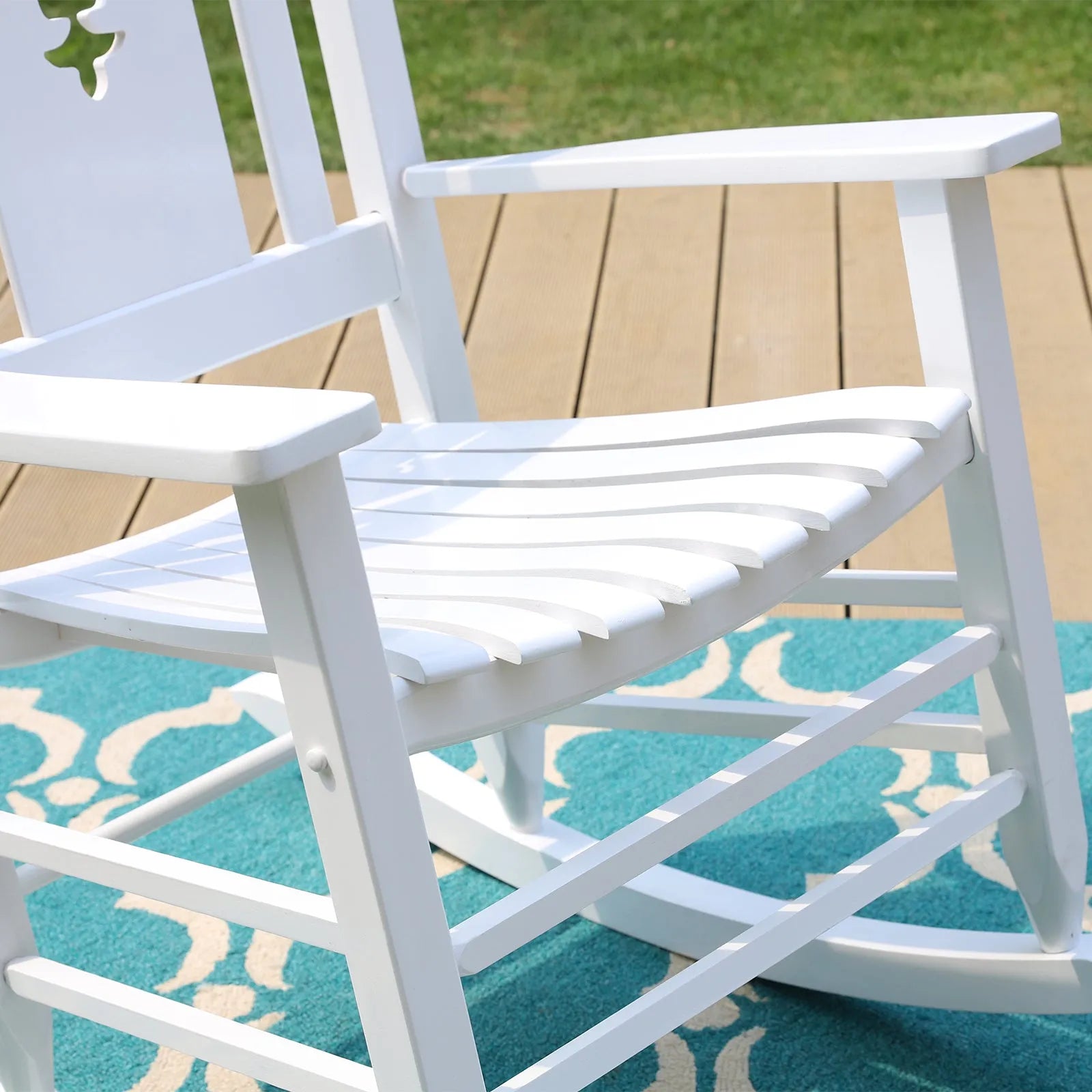 Outdoor & Indoor Wood Rocking Chair Porch Chair