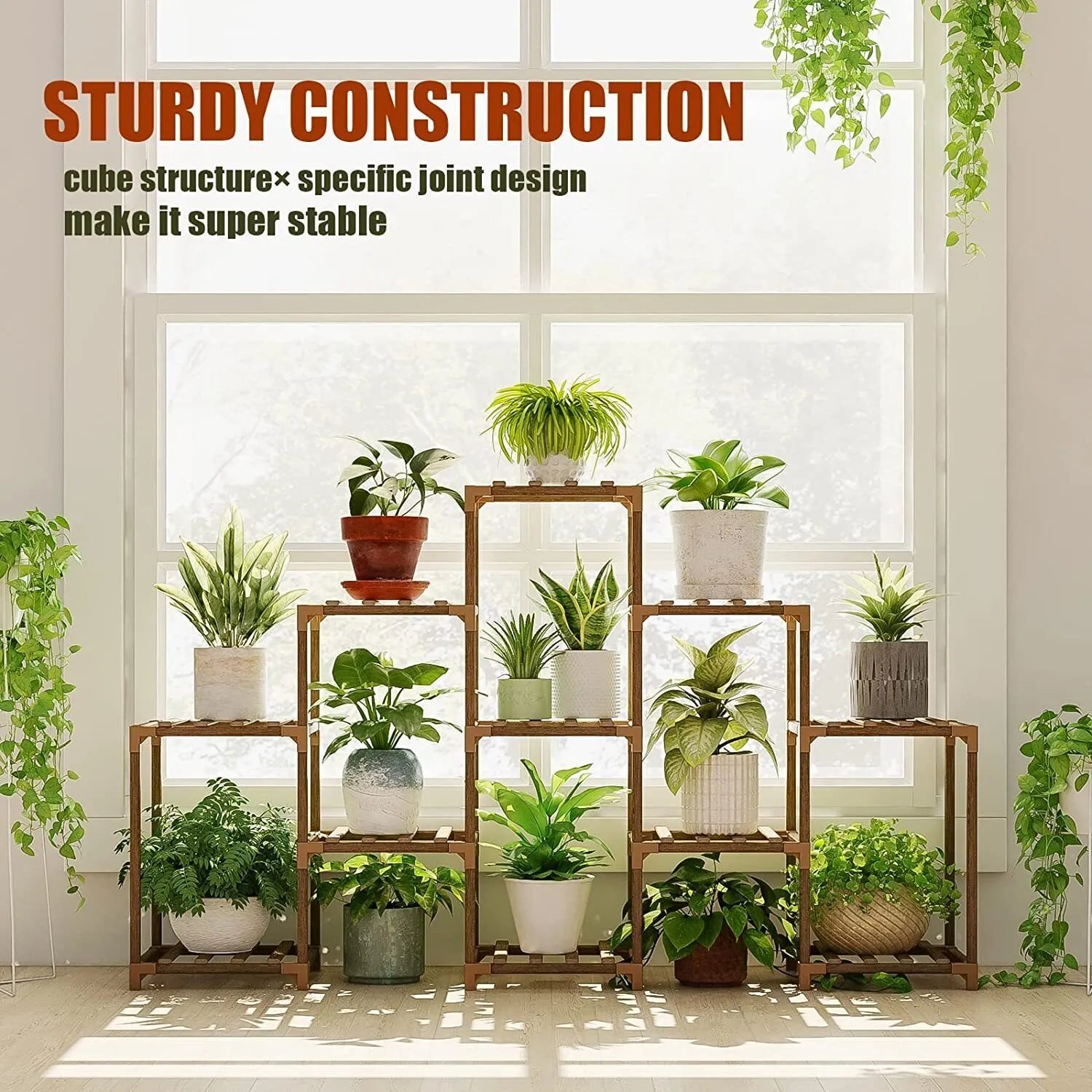 Plant stand indoor plant stand wooden outdoor multi-layer plant stand