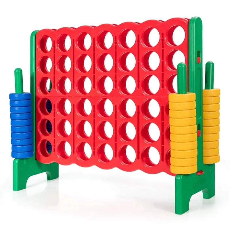 4-to-Score Giant Game Set with 42 Jumbo Rings & Quick-Release Slider