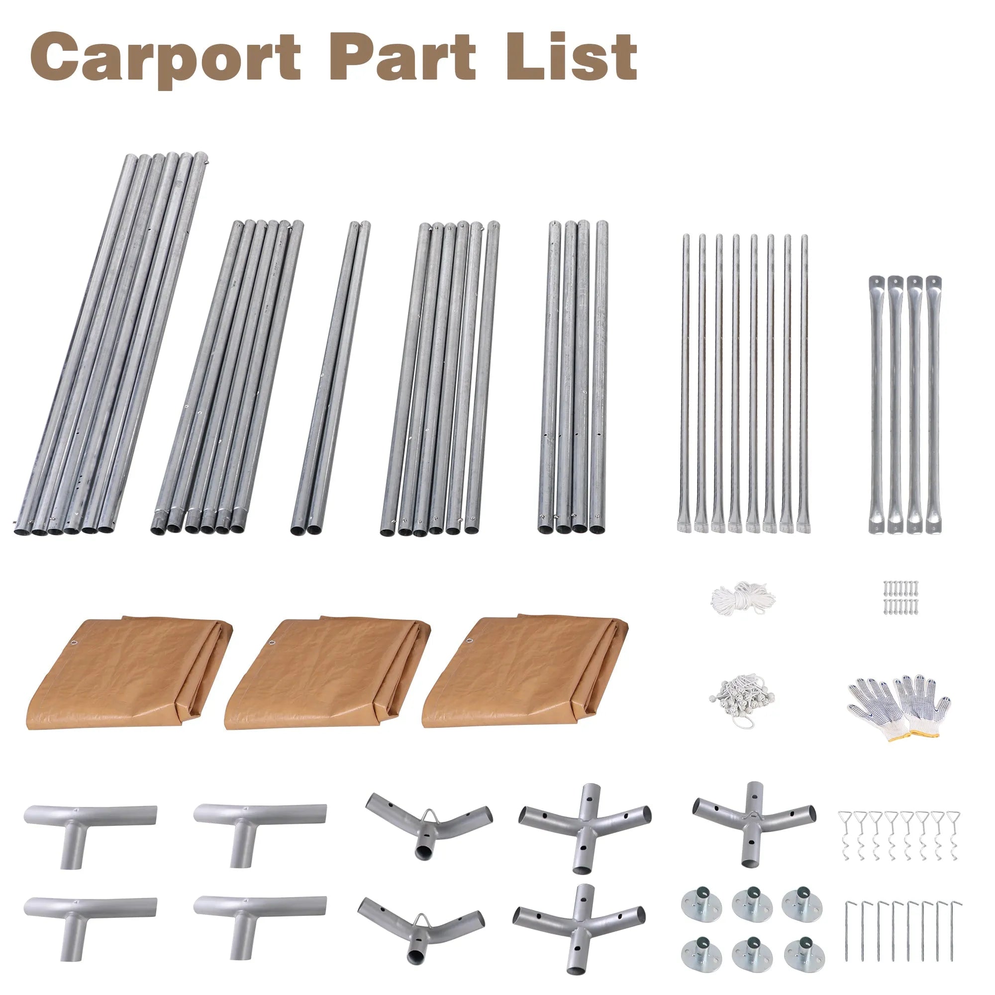 10x20 ft Heavy Duty Carport Canopy Instant Garage with Removable Sidewalls and Doors