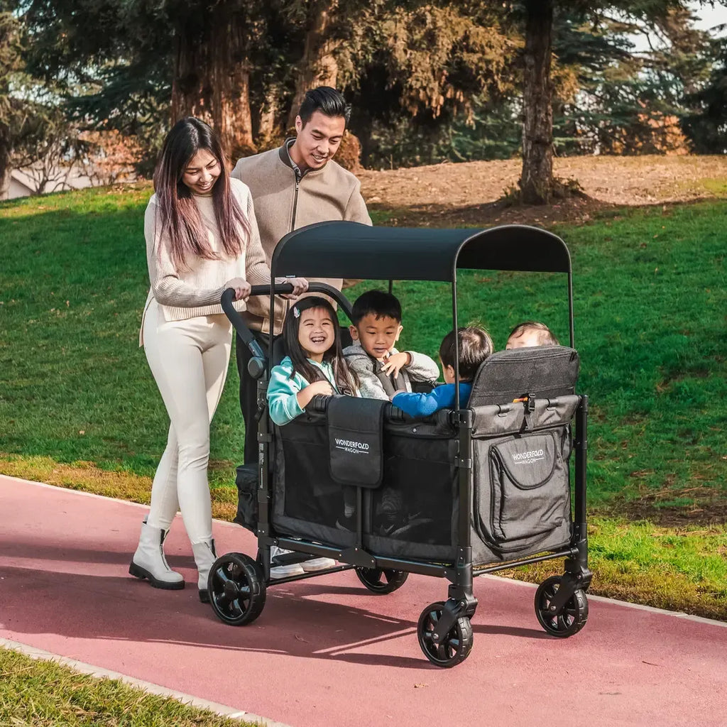 [🔥LIMITED TIME OFFER ONLY TODAY! ONLY ＄35.98!! ]W4 Elite Quad Stroller Wagon (4 Seater)