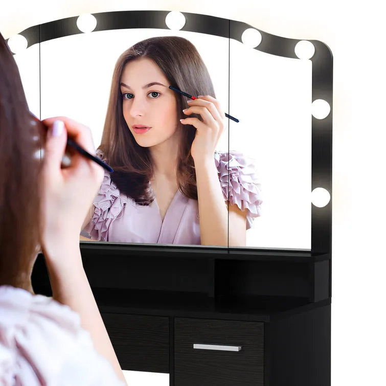 Areena Vanity Set with Stool and Mirror