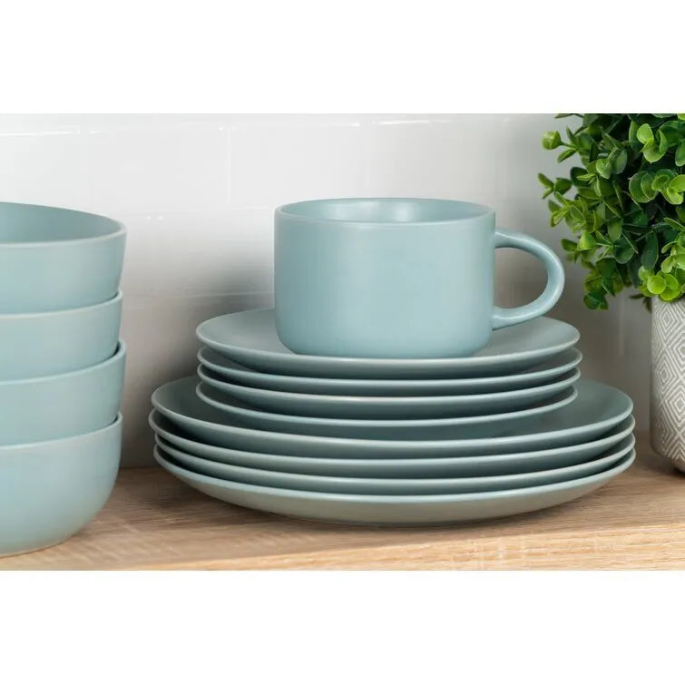 Ten Strawberry Street Wazee Matte Stoneware Dinnerware Set - Service for 4