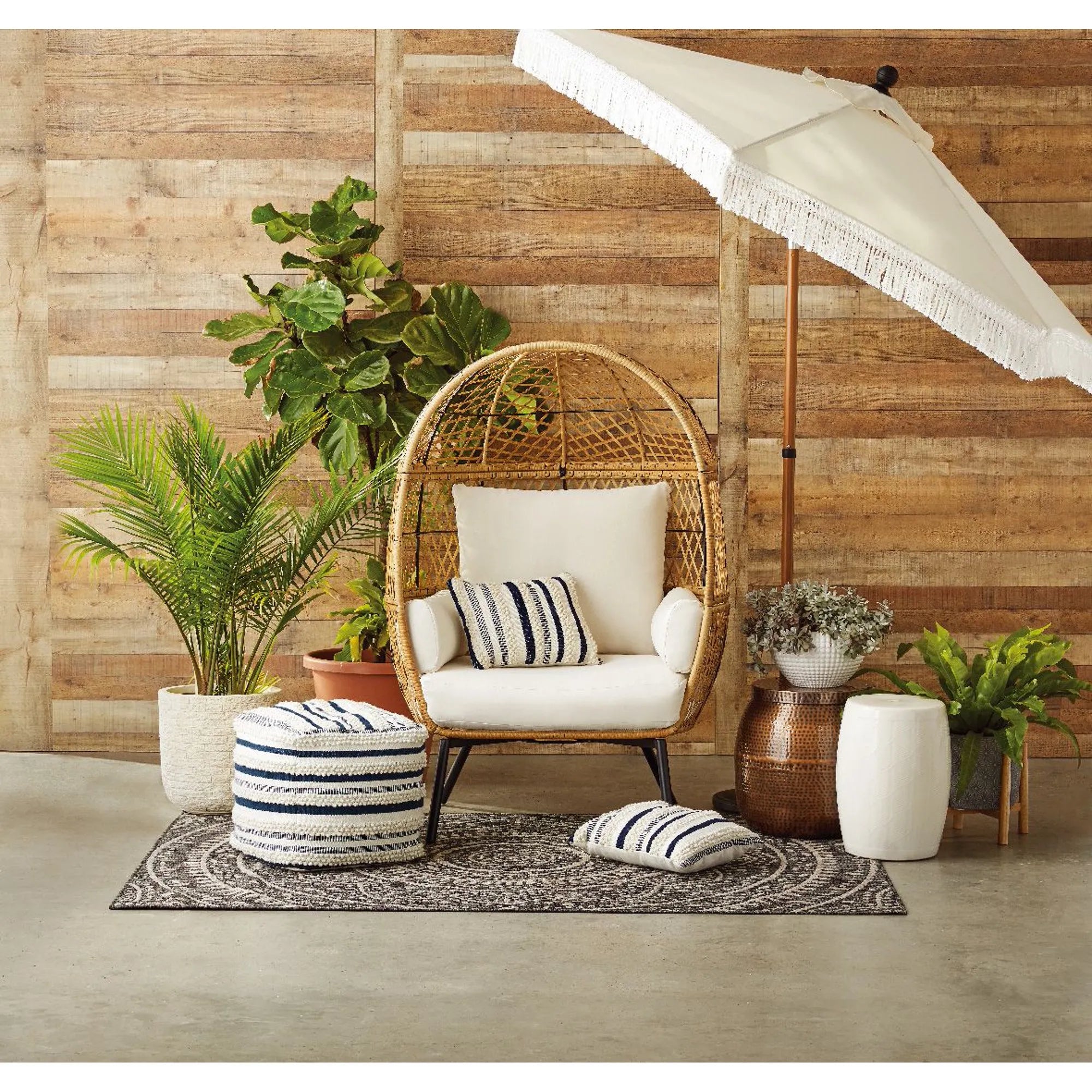 Stationary Outdoor Egg Chair - Bed Bath & Beyond