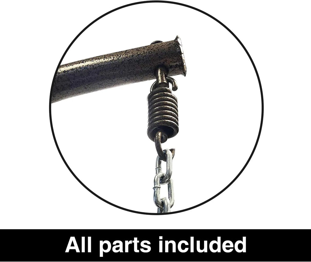 J.M.Deco Porch Swing Chair with Stand, Cushion & Pillow, Goldden Egg Rattan Wicker Swing Hanging Chair, Hammock Chair for Indoor, Outdoor, Garden, Backyard & Patio