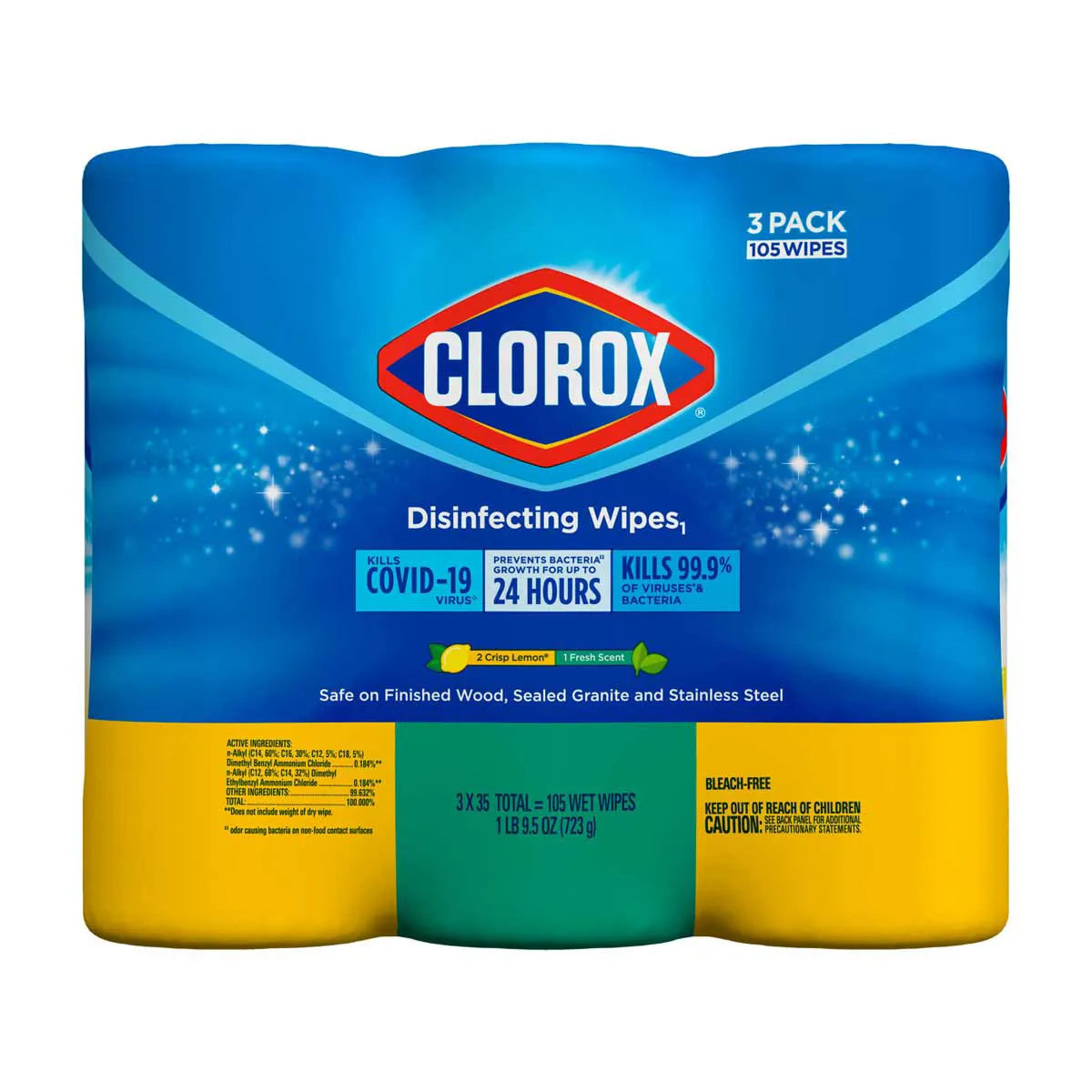 Clorox Disinfecting Wipes 3 Pack, 105 Ct