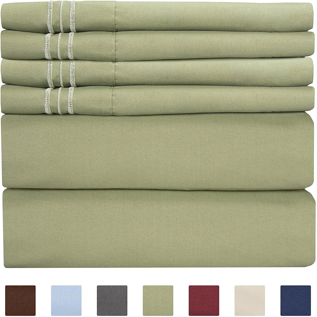 4/6 Piece Bed Sheets Set- Extra Soft - Deep Pockets - Easy Fit - Breathable /Cooling - Wrinkle Free