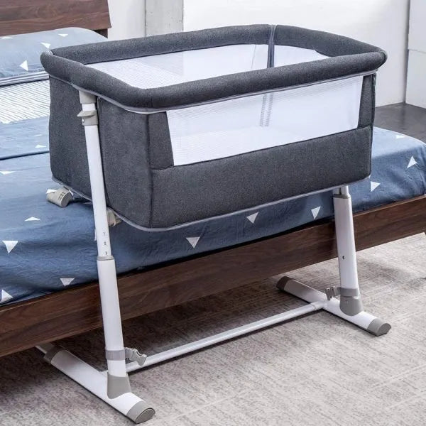 Baby cradle, RONBEI bedside bed, baby crib bed, adjustable portable bed, suitable for babies/baby boys/baby girls/newborns