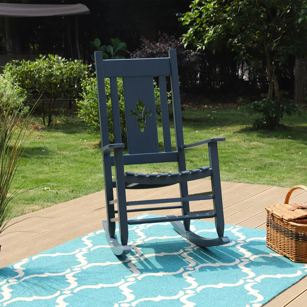Outdoor & Indoor Wood Rocking Chair Porch Chair