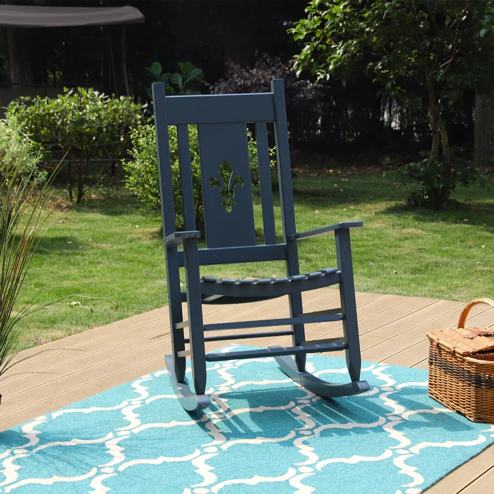 Outdoor & Indoor Wood Rocking Chair Porch Chair