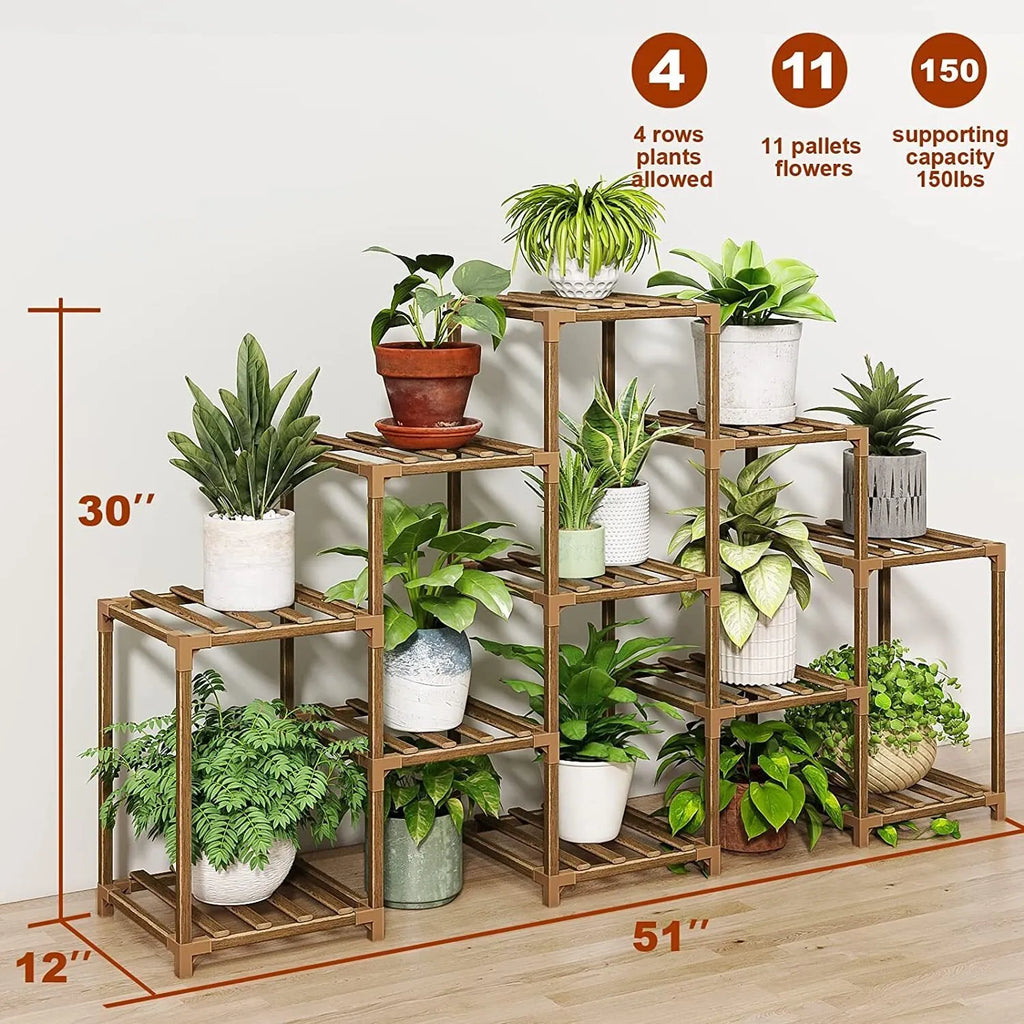 Plant stand indoor plant stand wooden outdoor multi-layer plant stand