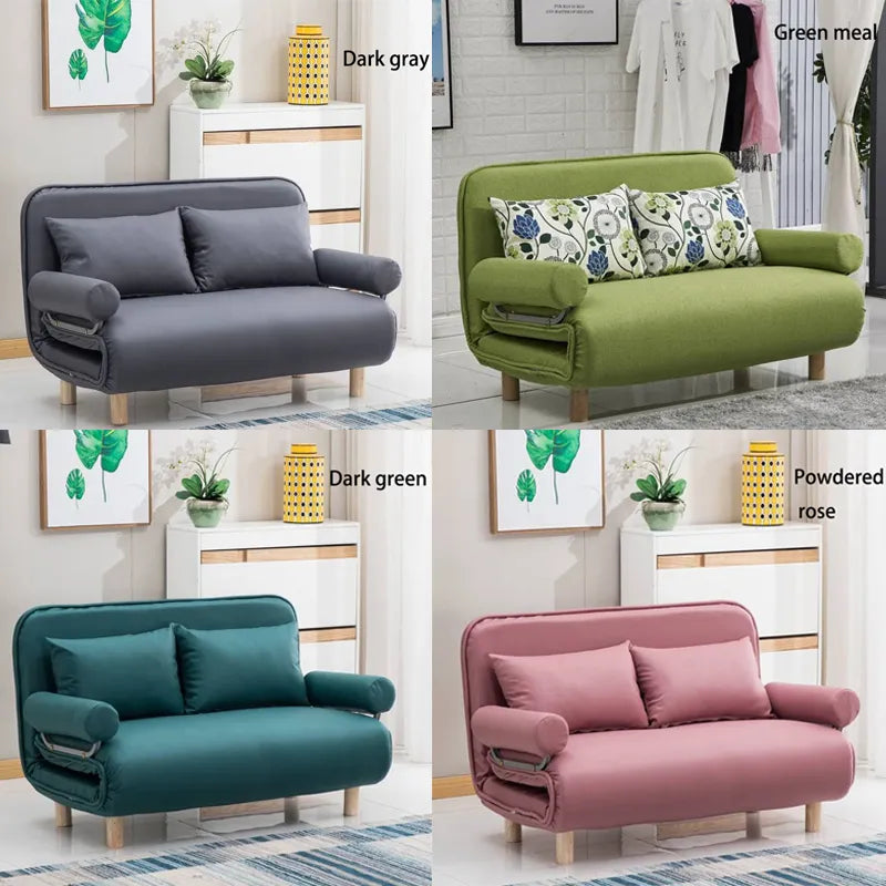 Folding sofa bed leisure recliner fabric breathable lazy sofa