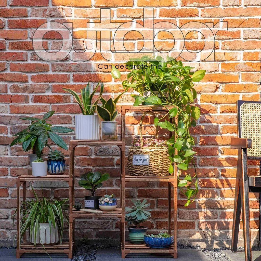 Plant stand indoor plant stand wooden outdoor multi-layer plant stand