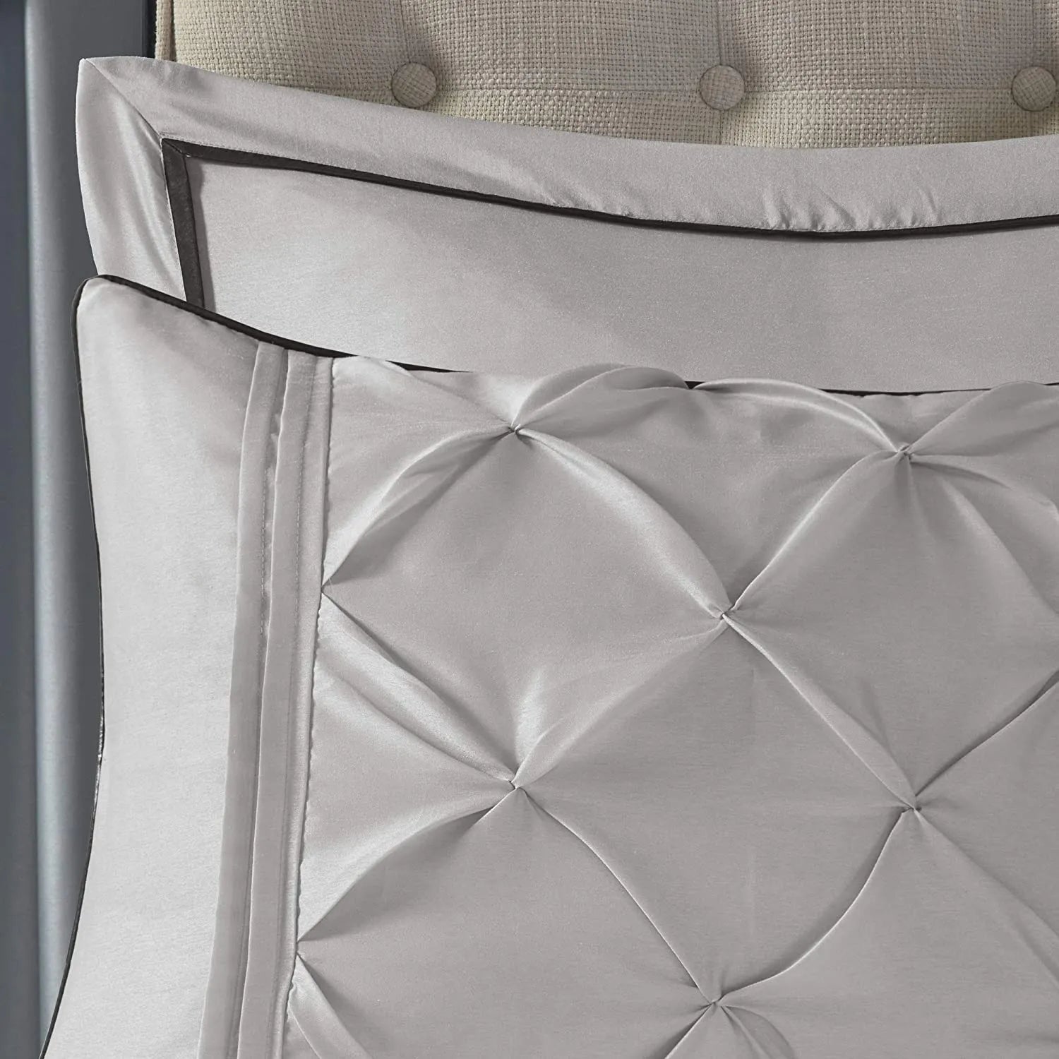 Master Bedroom 24 Piece Room-in-a-Bag Faux Silk Comforter Set Bedding Curtains Pillows