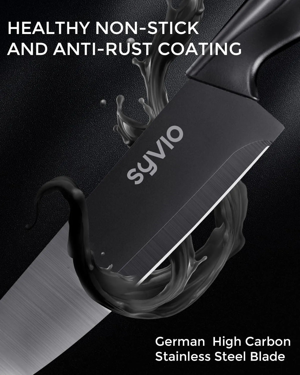 Knife Sets for Kitchen with Block, 14 Piece with Built-in Sharpener for Chopping, Slicing, Dicing&Cutting