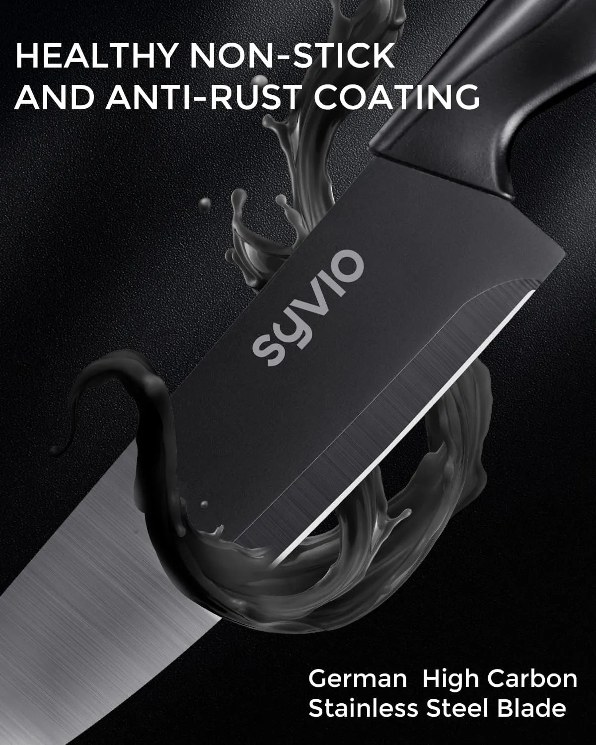 Knife Sets for Kitchen with Block, 14 Piece with Built-in Sharpener for Chopping, Slicing, Dicing&Cutting