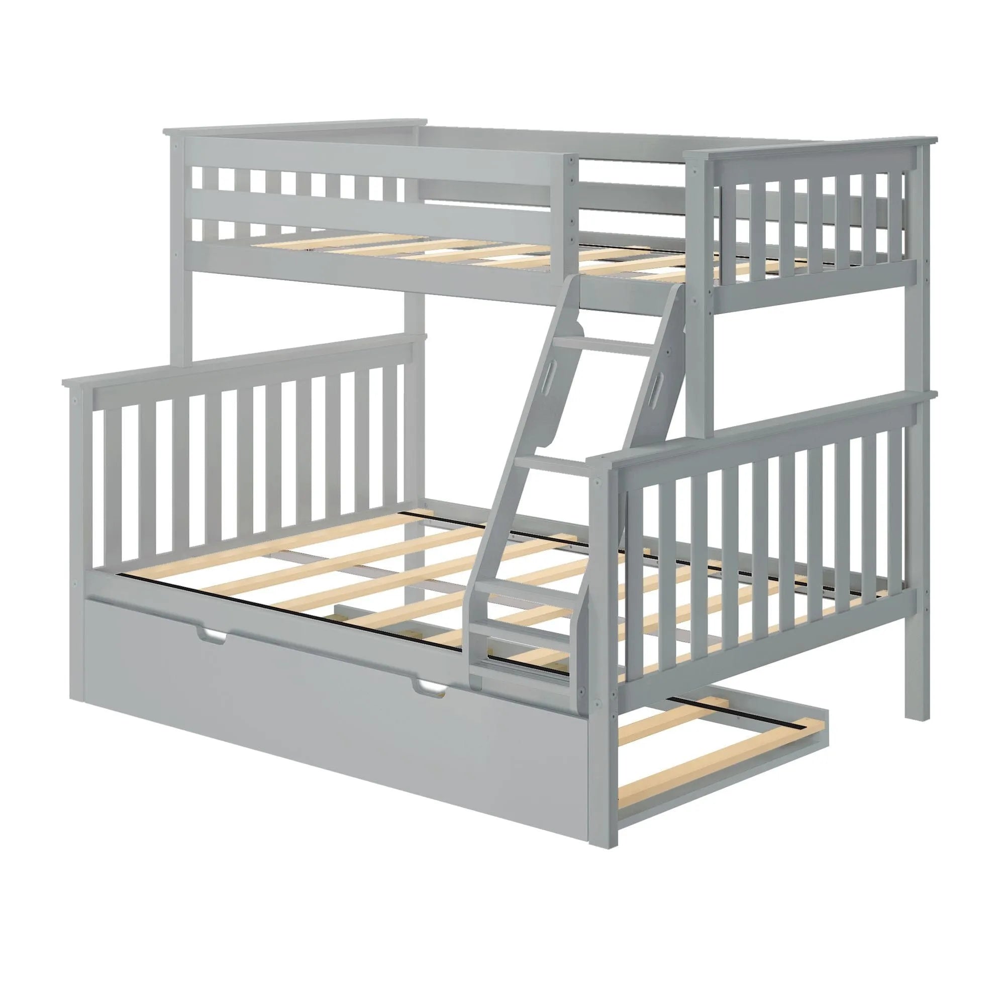 🎄Store Closing Sale💖Kids Solid Wood Twin-Over-Full Bunk Bed + Trundle Bed
