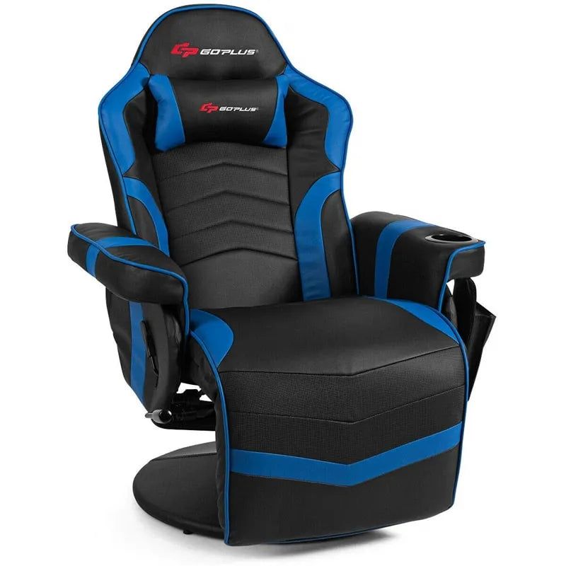 Ergonomic High Back Massage Gaming Chair Racing Style Gaming Recliner with Adjustable Backrest Footrest