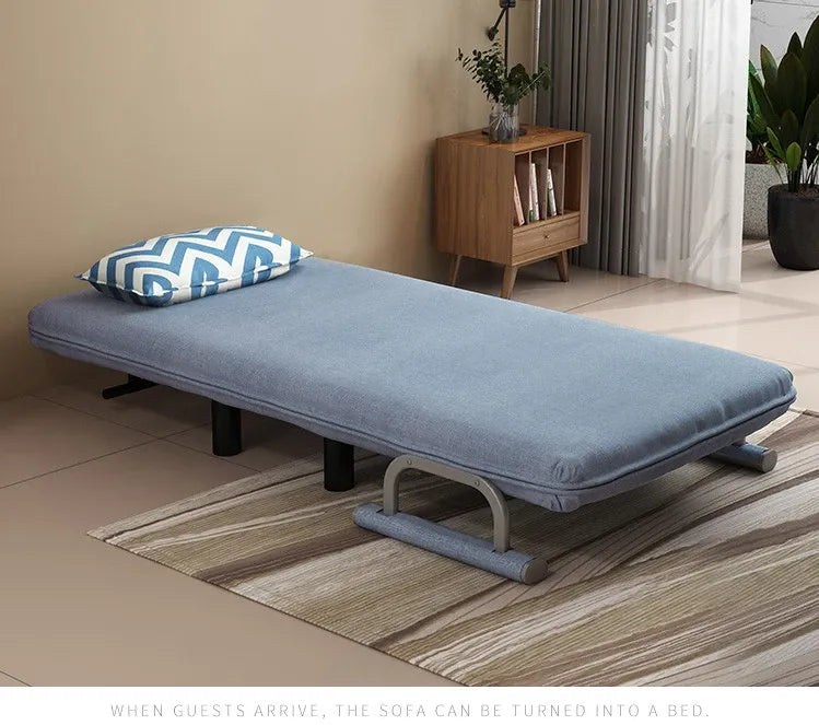 Folding sofa bed leisure recliner fabric breathable lazy sofa