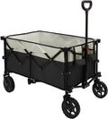 Collapsible Outdoor Utility Wagon with All-Terrain Beach Wheels
