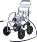 Hose Reel Cart, Hose Reel Cart with Wheels Heavy Duty, Industrial Hose Reels for Outside, 250-Feet of 5/8" Hose Capacity, Hose Guide Installed