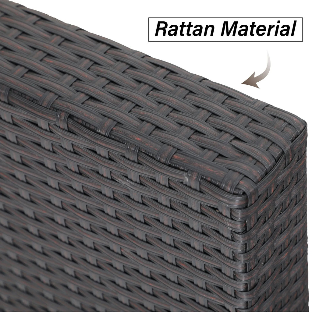 3-Piece Patio L-Shaped Rattan Sectional Sofa Set With Cushions