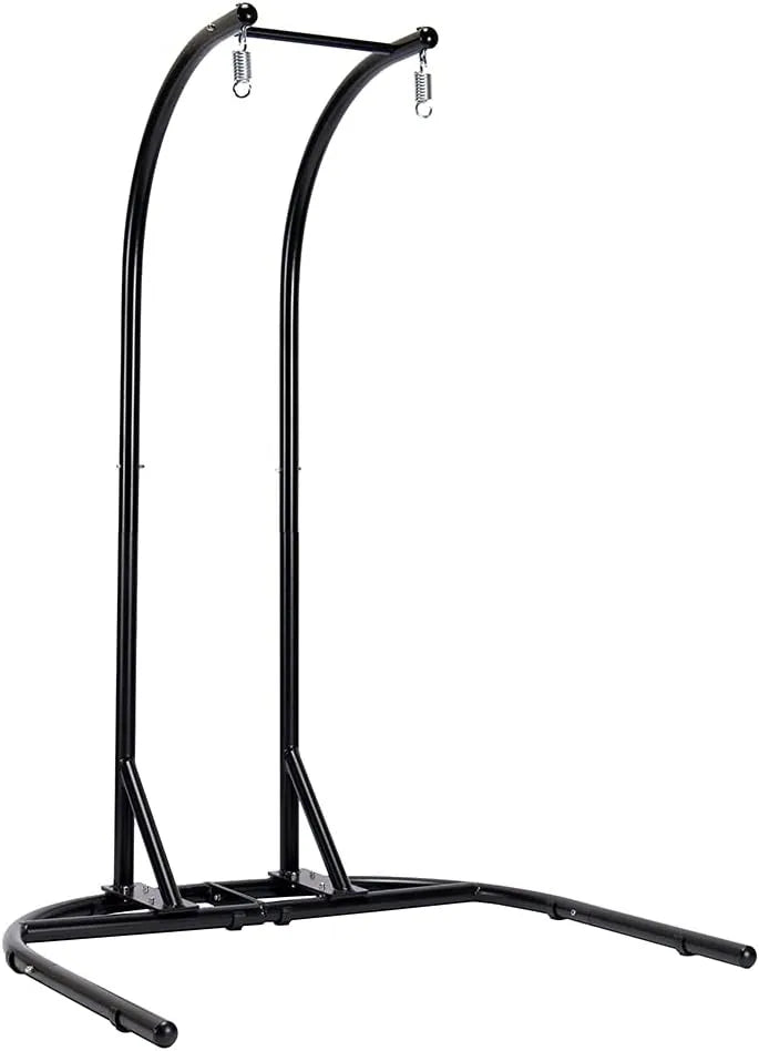 Hanging Egg Chair with Stand, 2 Person Heavy Duty Hanging Wicker Rattan Swing Chair Basket Hammock Nest Chair Seat for Indoor Outdoor Patio Lounger Swinging Loveseat (Beige)