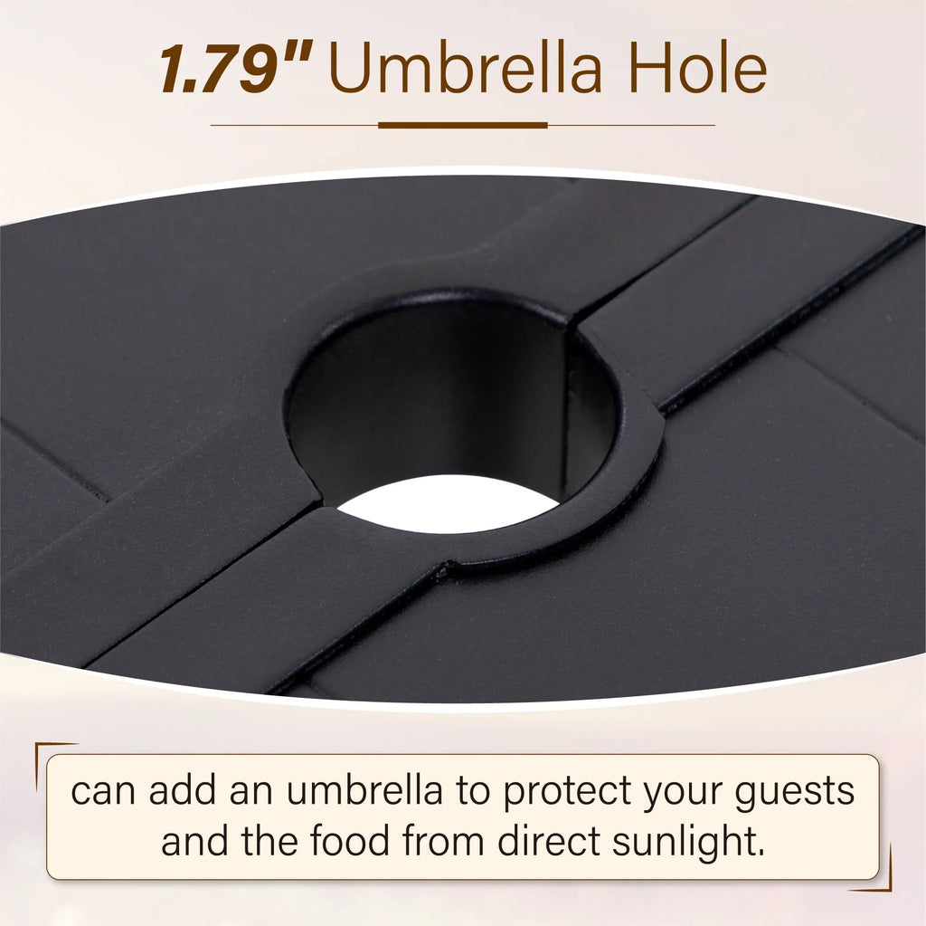 7-Piece Patio Dining Set With 6 Cushioned Steel & Rattan Chairs and Rectangle Table