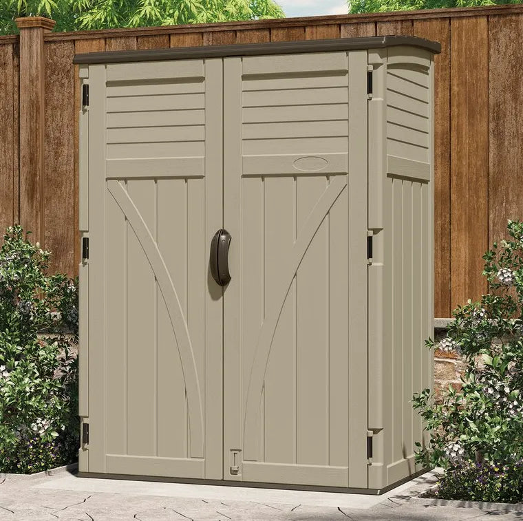 Outdoor 4 ft. W x 2 ft. D Plastic Vertical Tool Shed